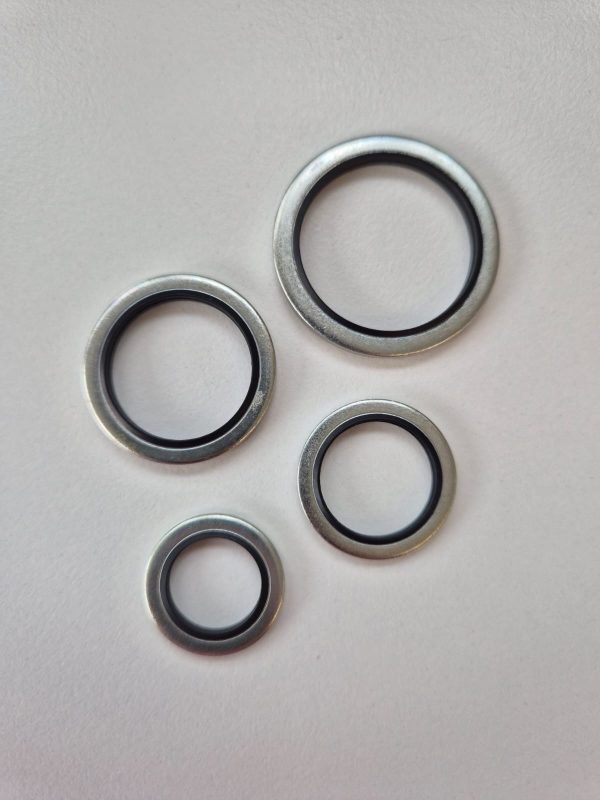 Stahl / Gummi Dichtscheibe 1/4"